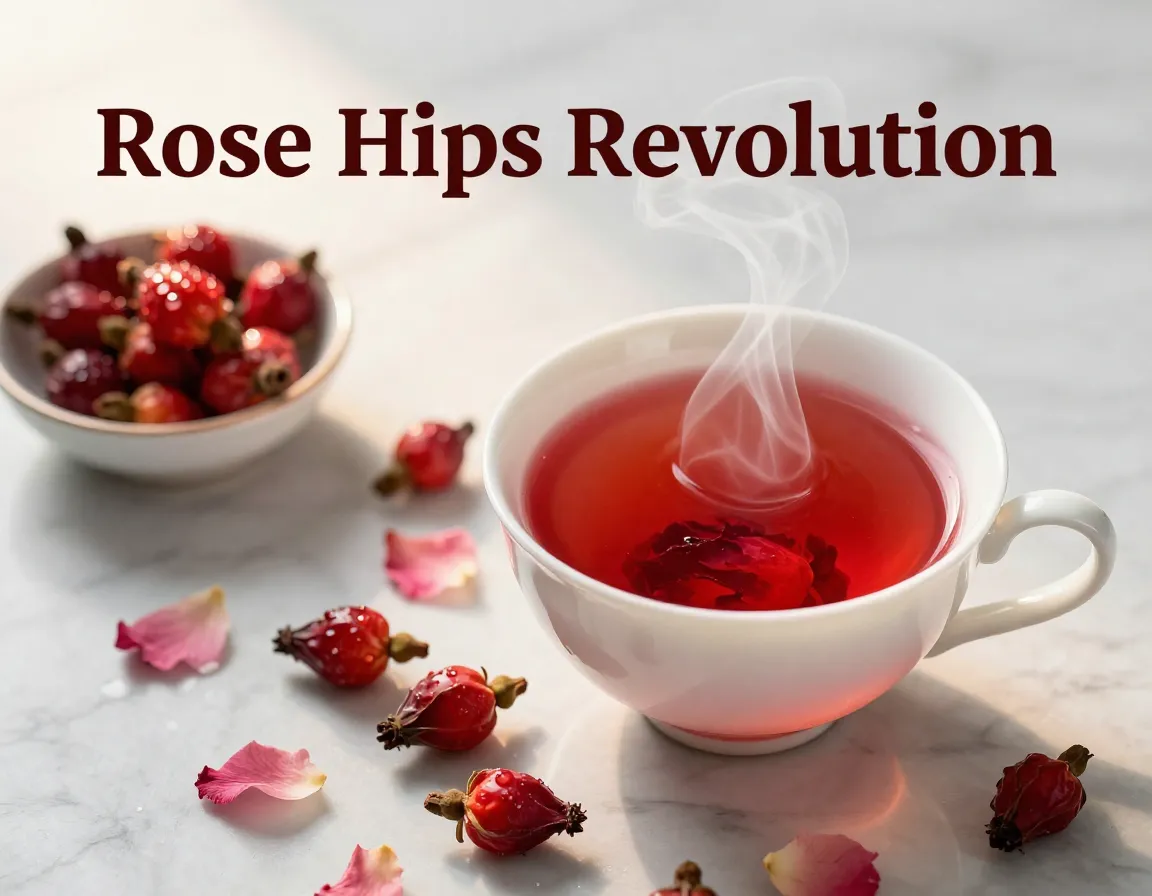 Ruby tea rose hips glowing skin immunity power natural remedy