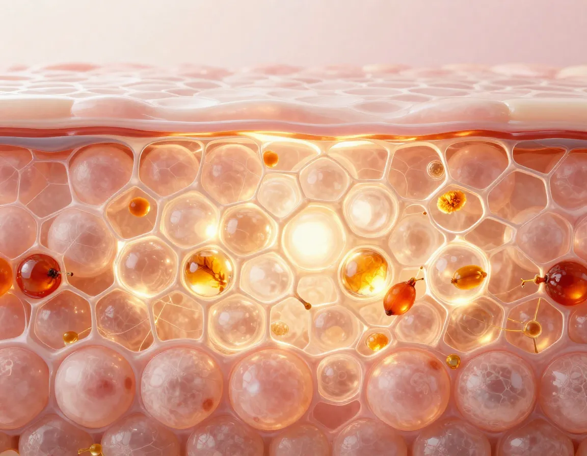 Radiant glow rose hips tea skin cell regeneration barrier visualization