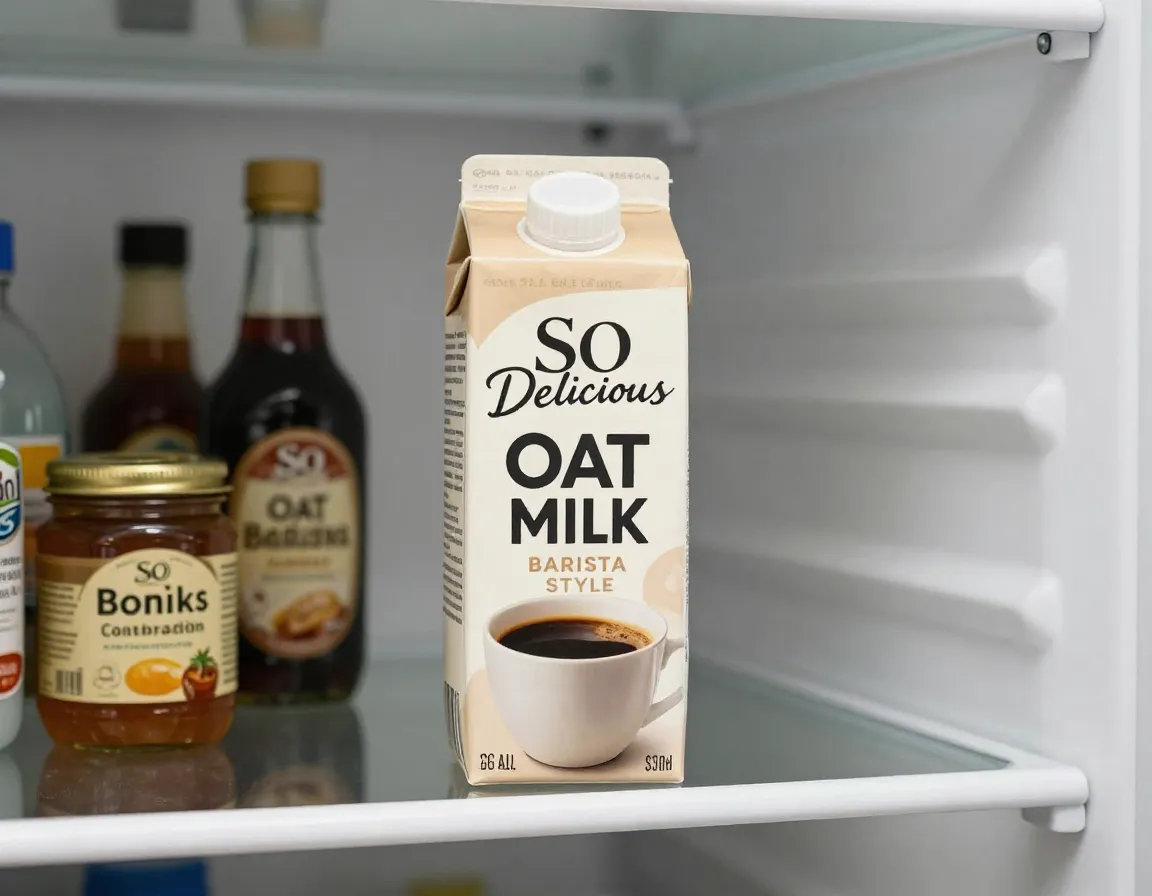So delicious barista oat milk with reliable performance on a shelf