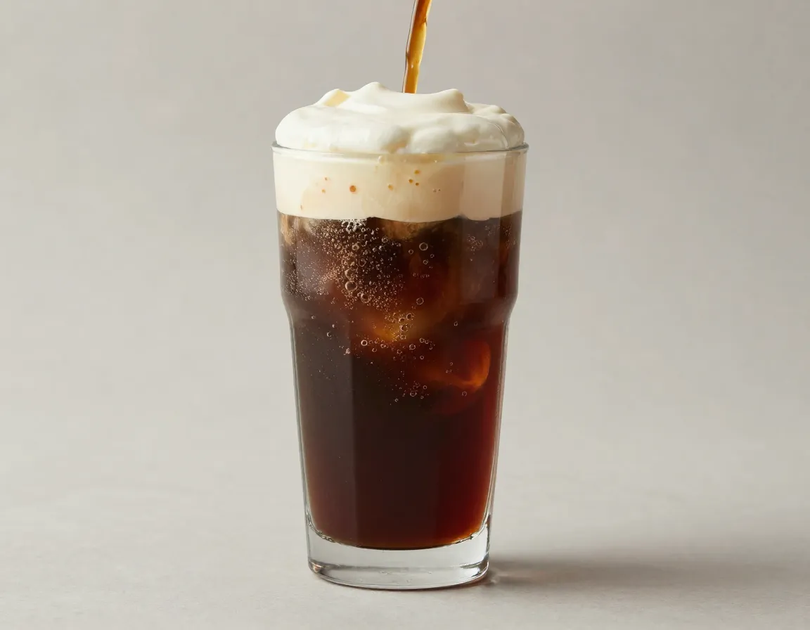 Classic vanilla sweet cream nitro cold brew glass cascade