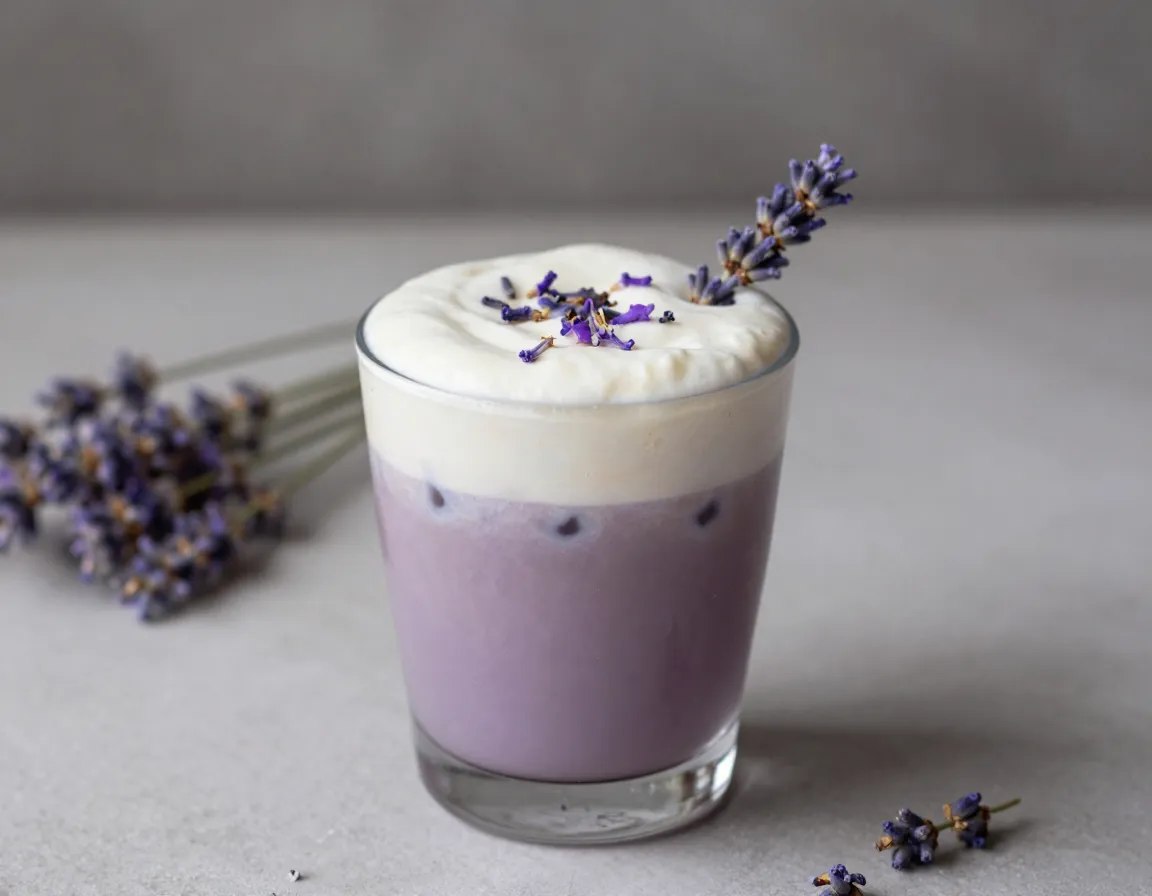 Lavender vanilla sweet cream nitro cold brew floral elegant