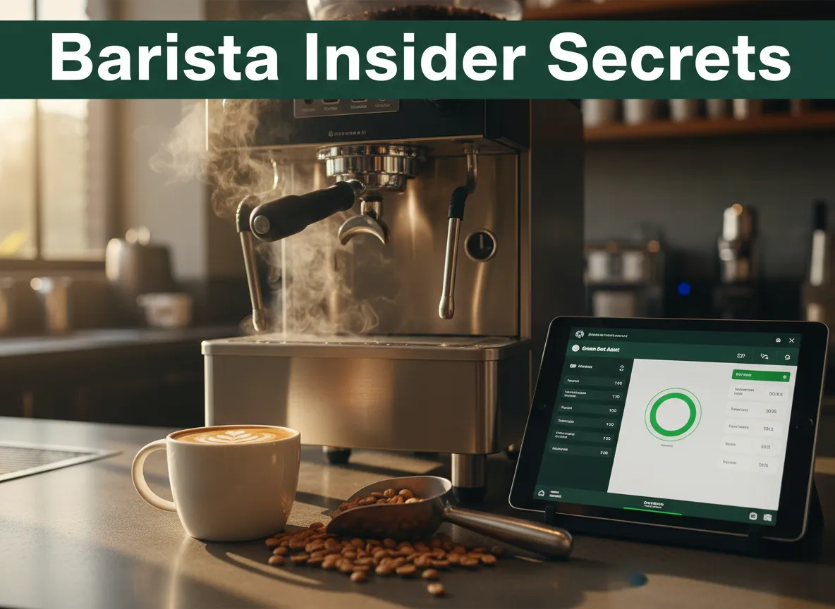 Barista secrets espresso machine ceramic mug ai tablet coffee beans