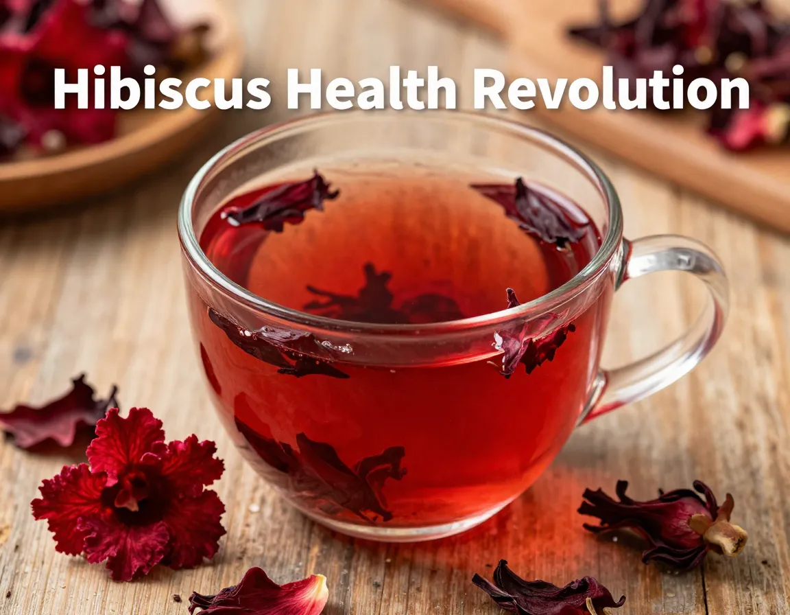Ruby hibiscus tea mug health benefits science natural remedy