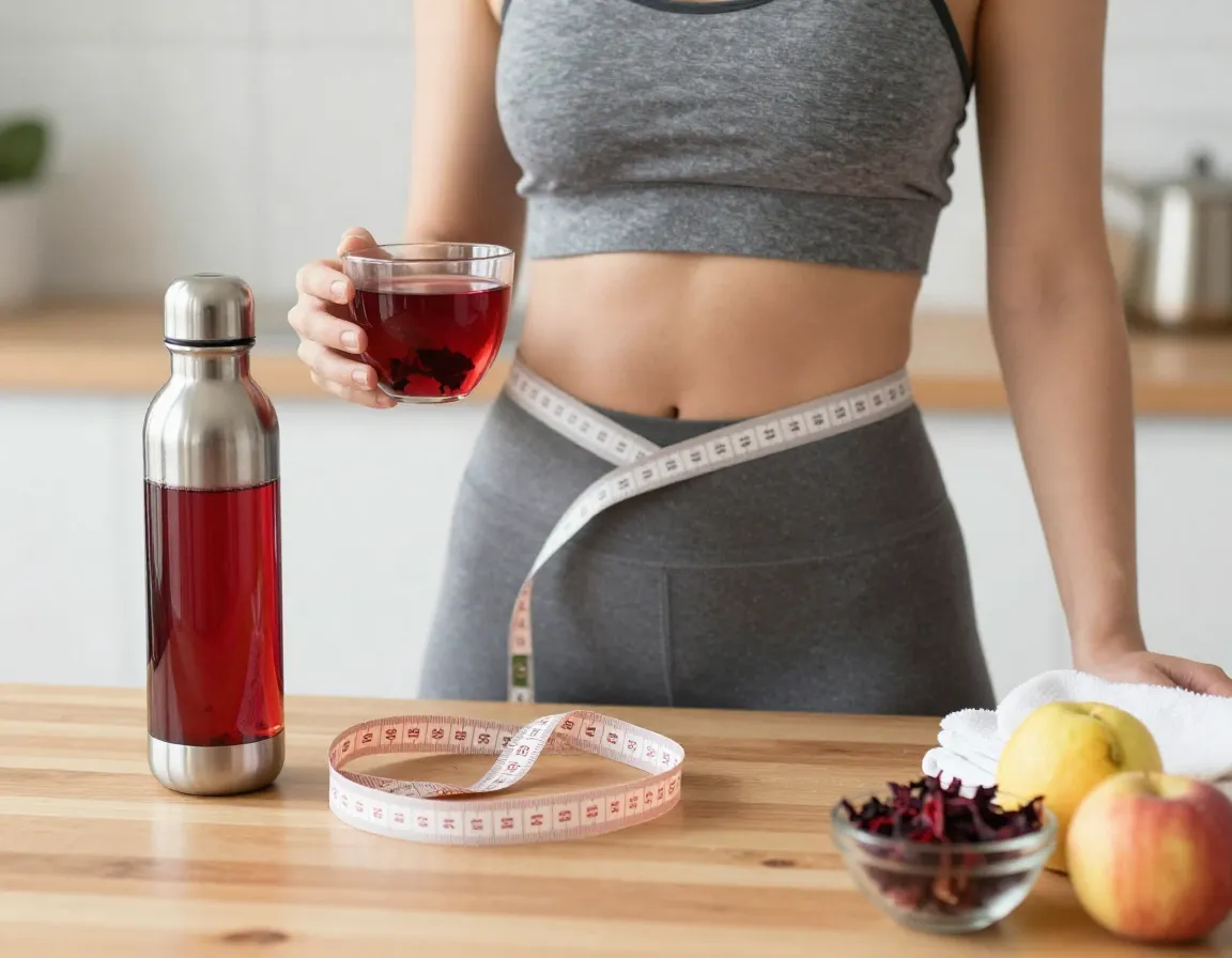 Weight management metabolic boost from drinking hibiscus tea daily