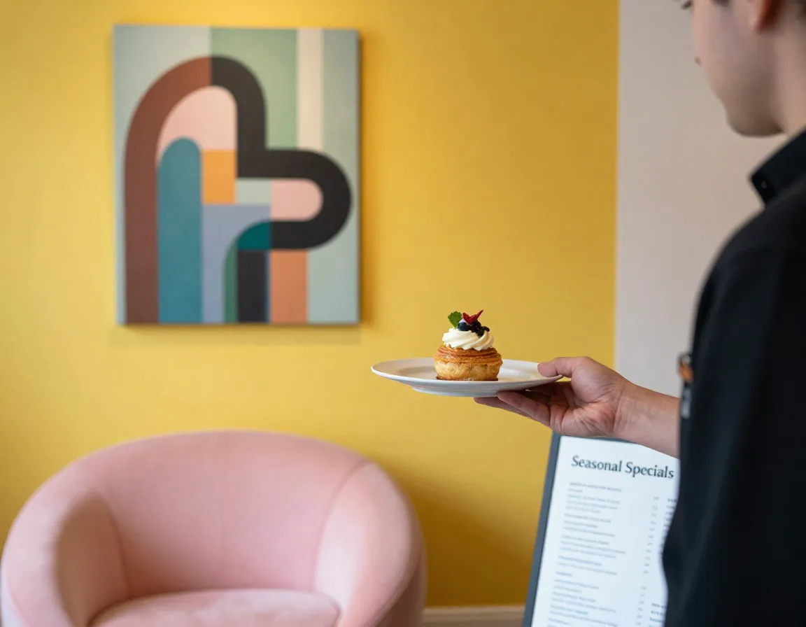 Evolving experience new art installation and seasonal menu for return visits