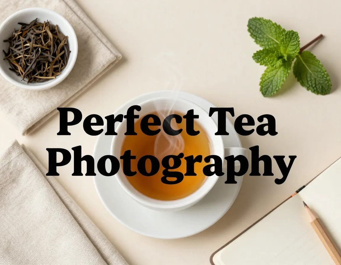 Minimalist tea flatlay photography guide social media content