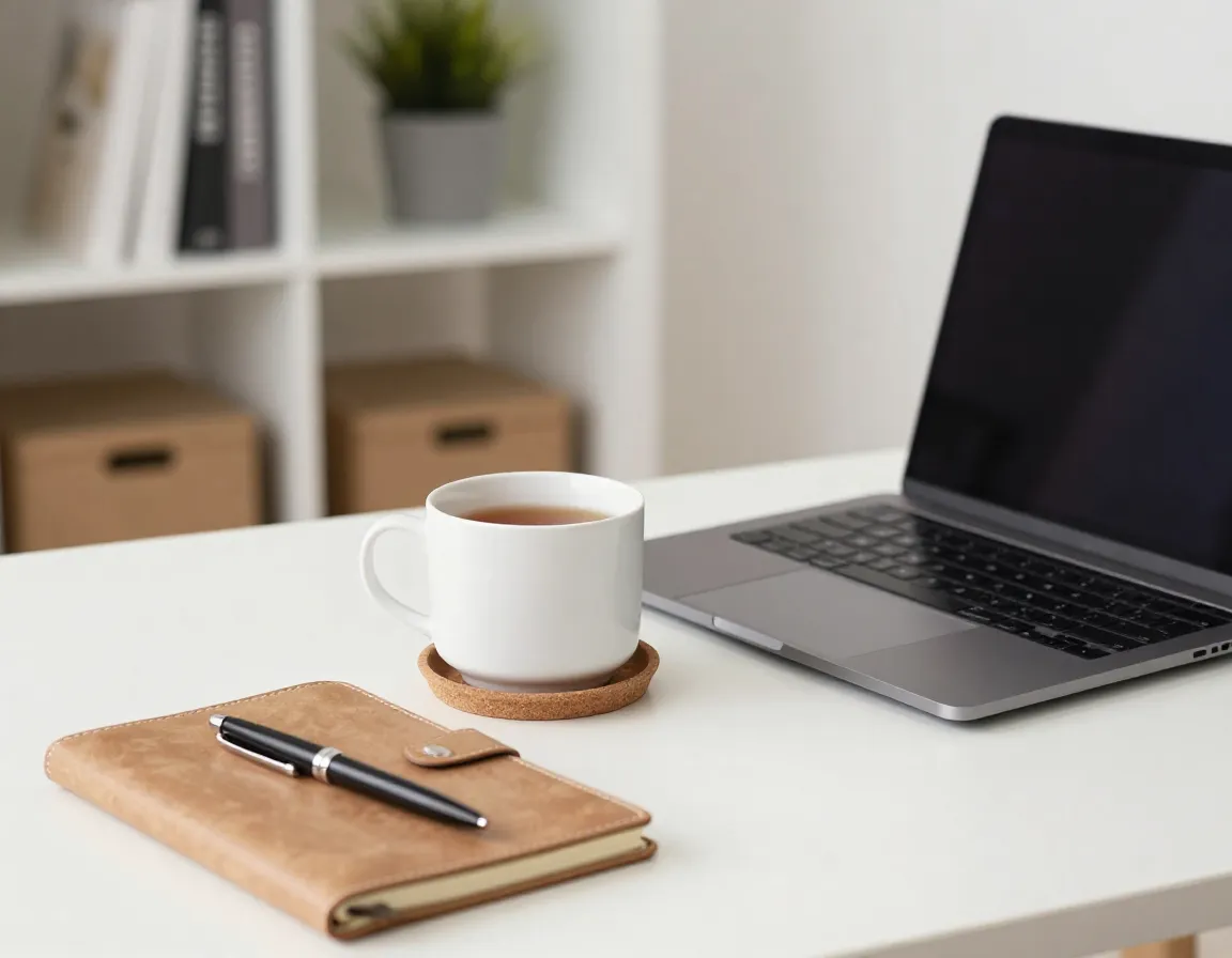 Workfromhomeprofessionalshotproductivetearoutine