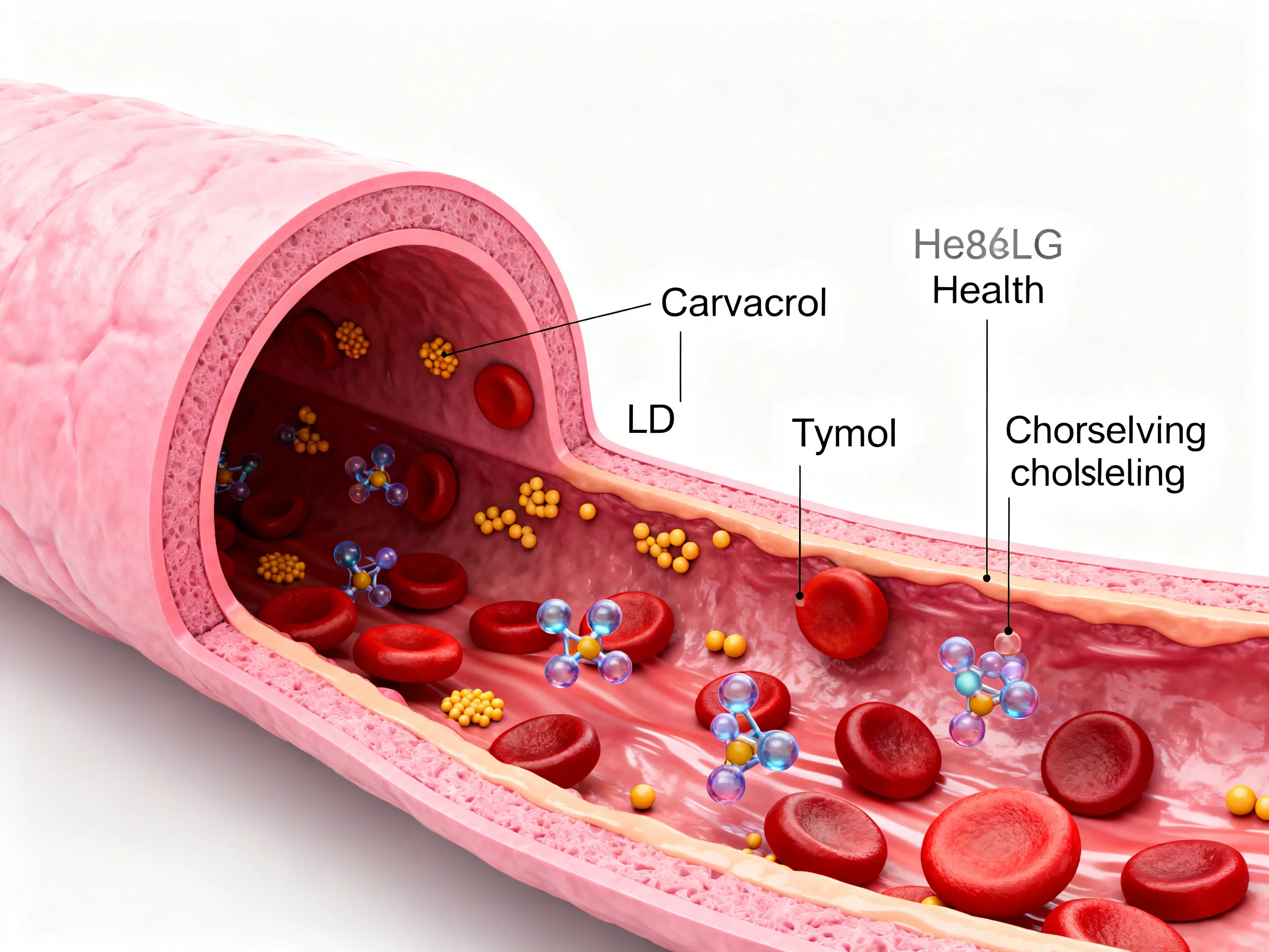 Oregano tea lowering cholesterol in a healthy human heart artery