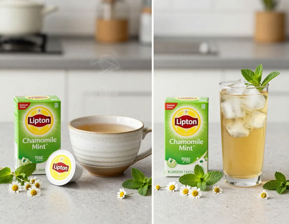 Overall best green tea with chamomile mint hot and iced