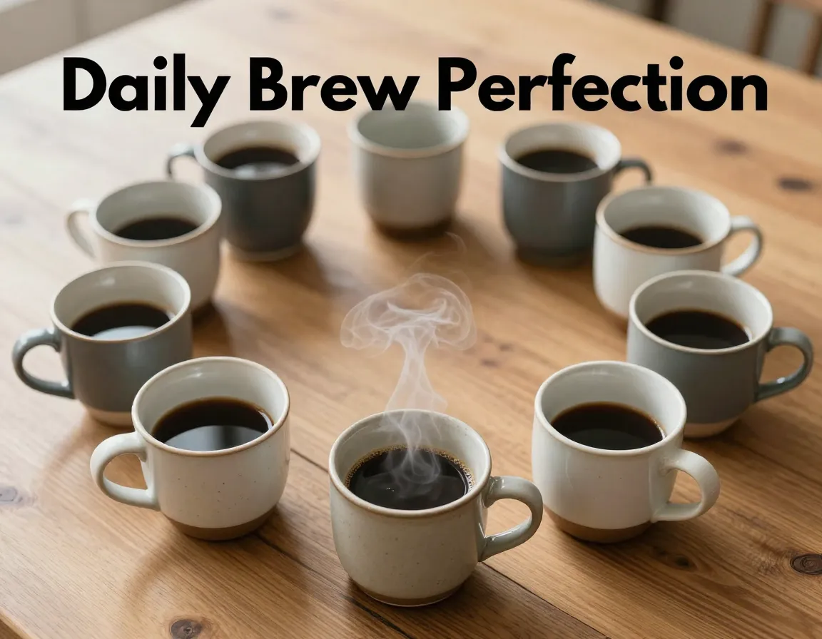 Eight perfect eight ounce coffee mugs curated collection flat lay