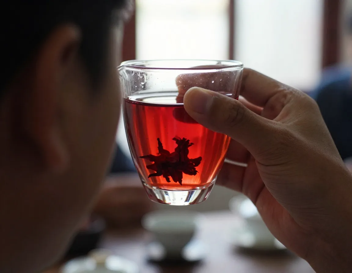 Assessing tea clarity and quality through glass cup