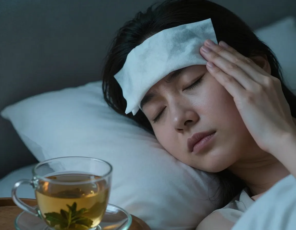 Significant migraine and headache relief from cooling peppermint tea