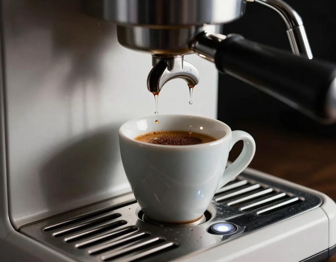 Preinfusion technology and cup detection sensor during espresso extraction