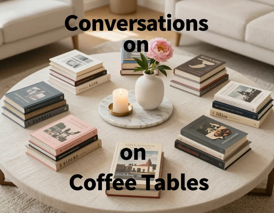 Stylish coffee table book stacks spark conversation home decor