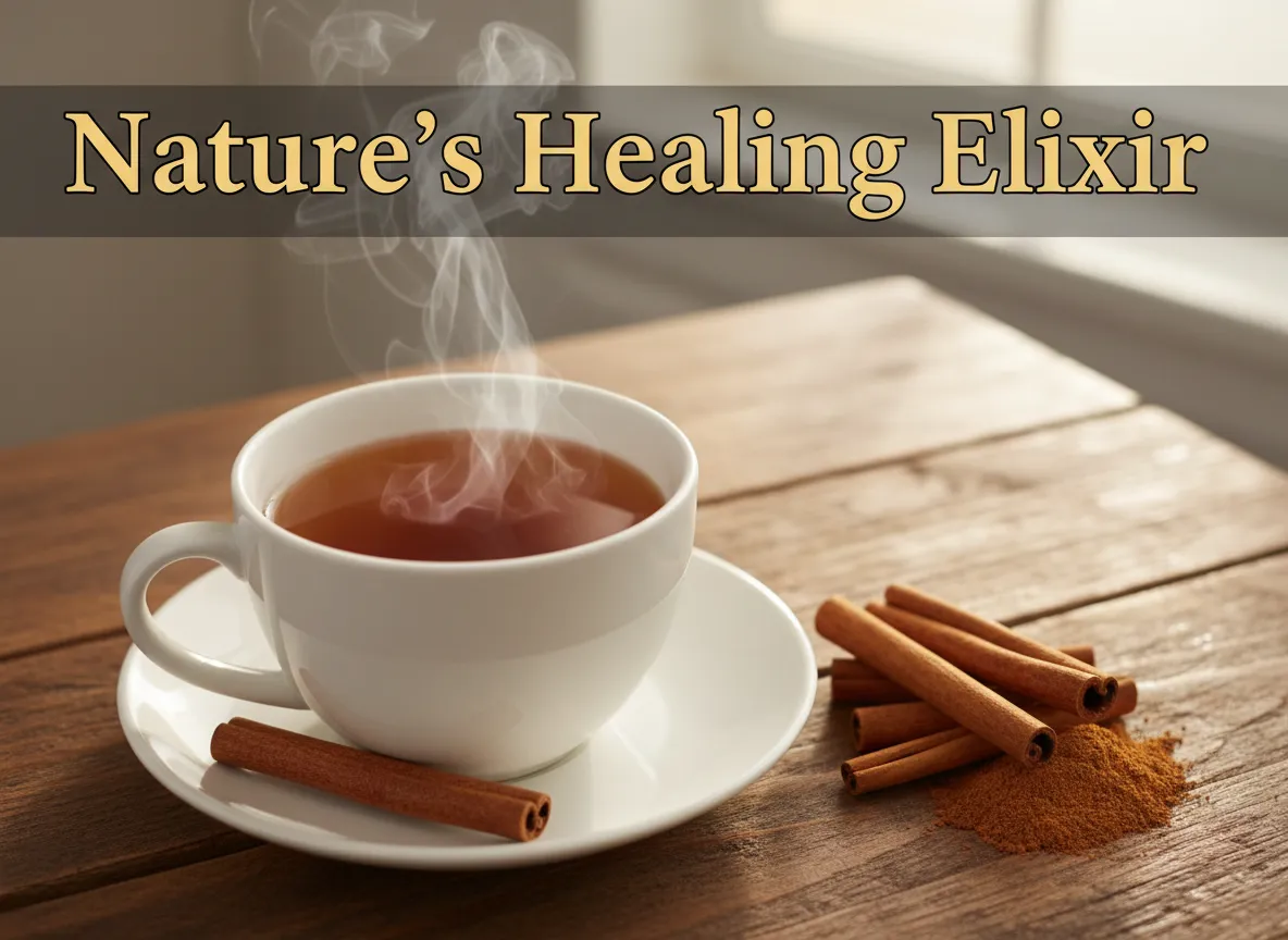 Warm cinnamon tea cup steam cozy morning health brew