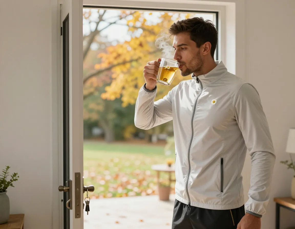 Chamomile tea boosts immune system for man during seasonal change