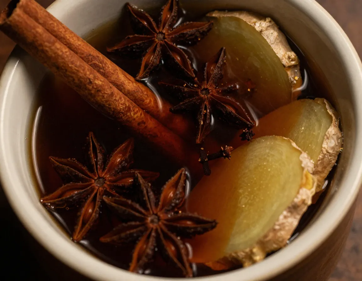 Chai spiced cold brew with cinnamon cardamom ginger cloves