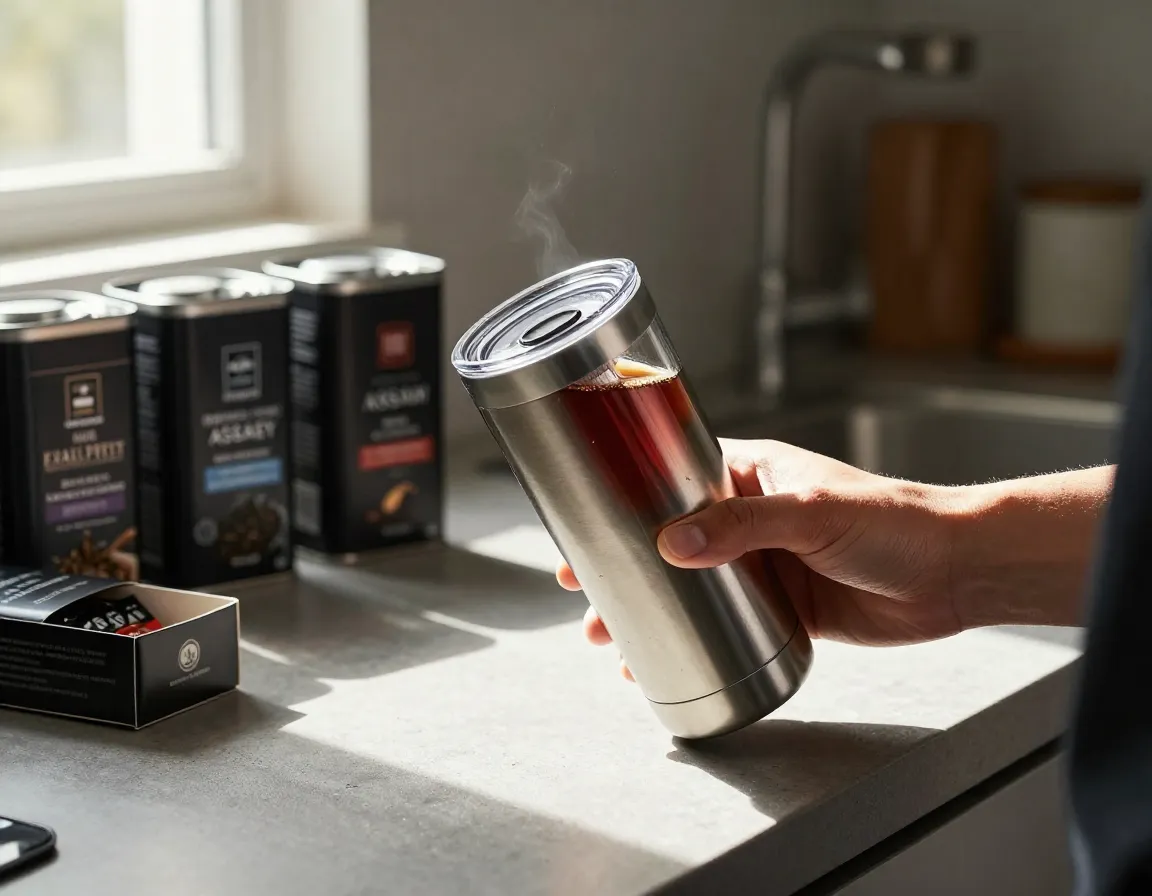 Morning kickstart energy collection black teas insulated travel tumbler