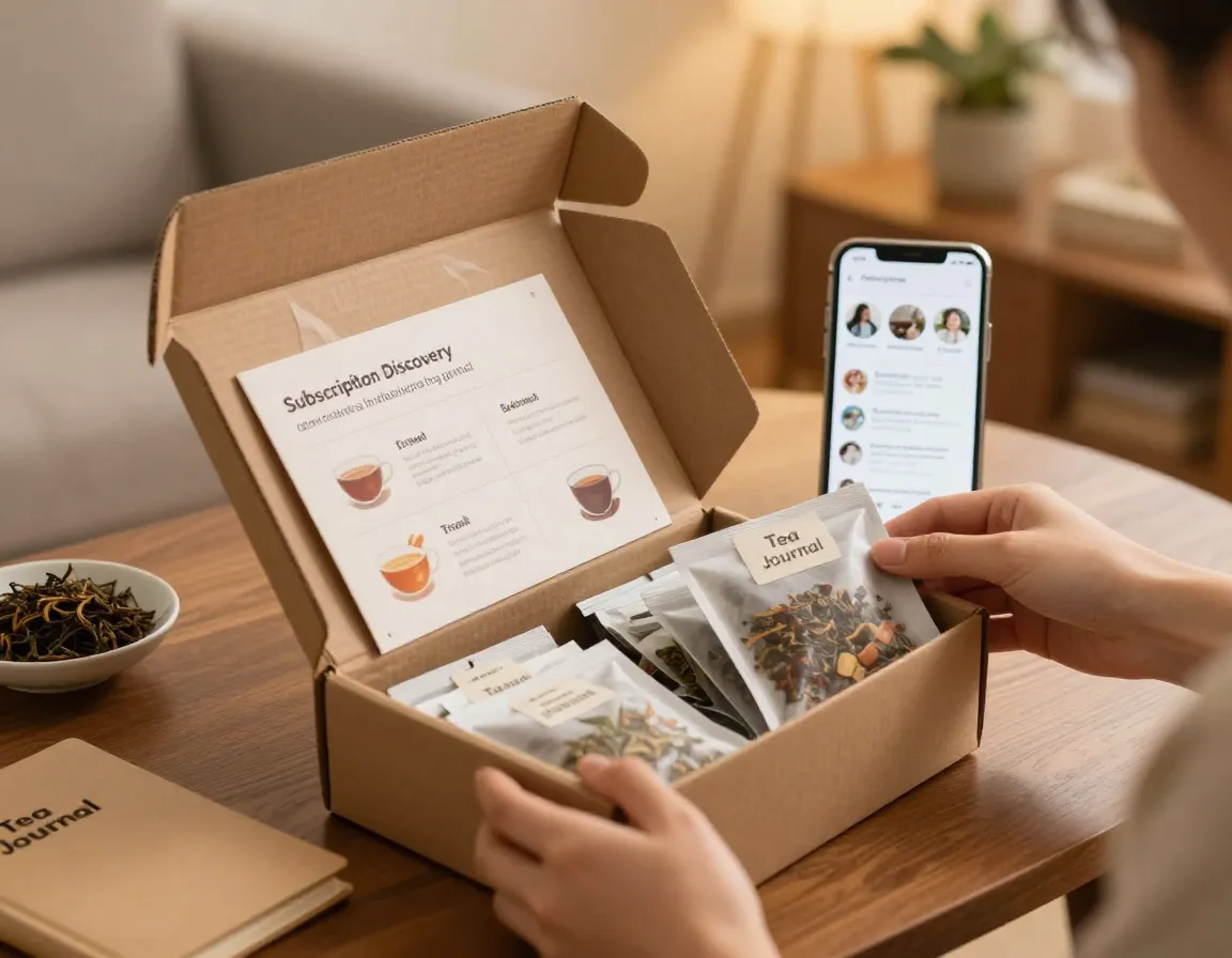Subscription discovery adventure monthly box brewing guide tea journal