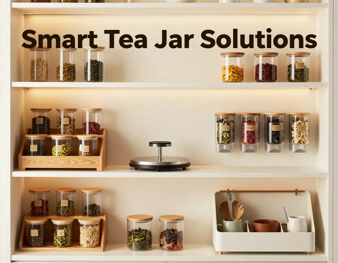 Organized pantry tea jar storage solutions maximize space