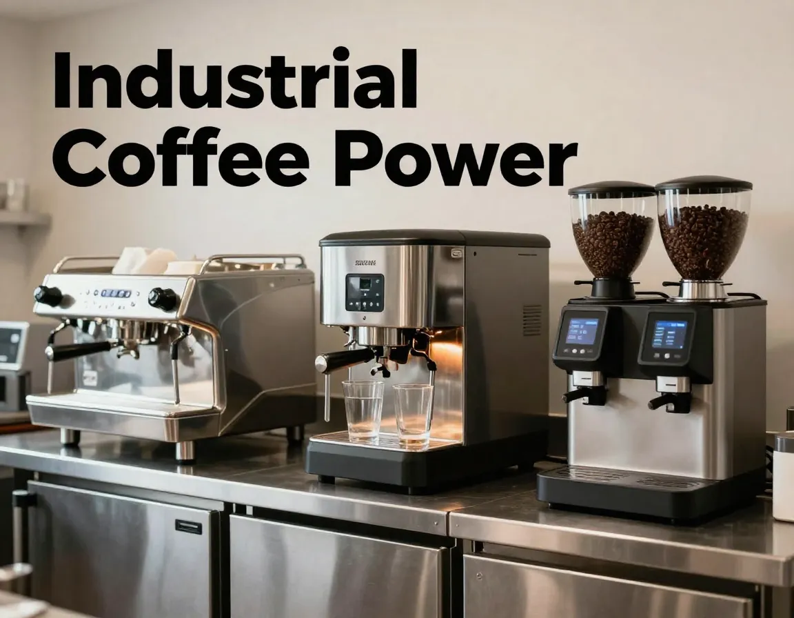 Sleek espresso dual drip bean to cup commercial kitchen lineup