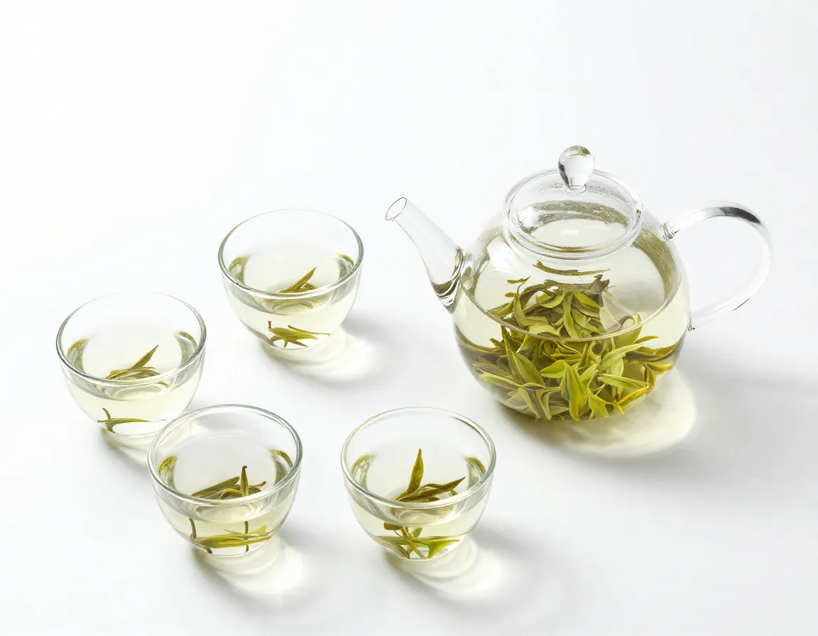 Minimalist borosilicate glass tea set transparency heat resistance