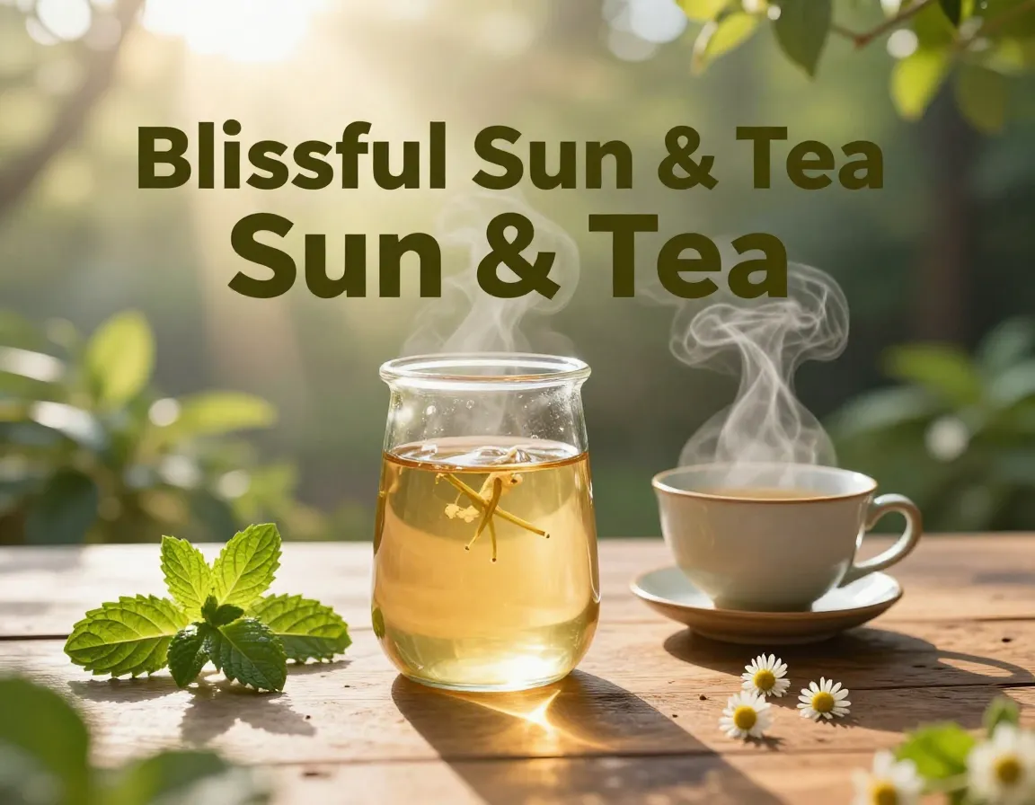 Sunlight tea jar morning garden ritual blissful summer