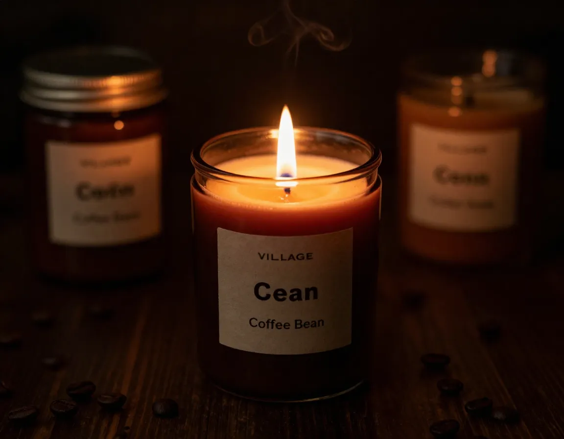 Authentic experience village candle coffee bean smoky espresso dark roast