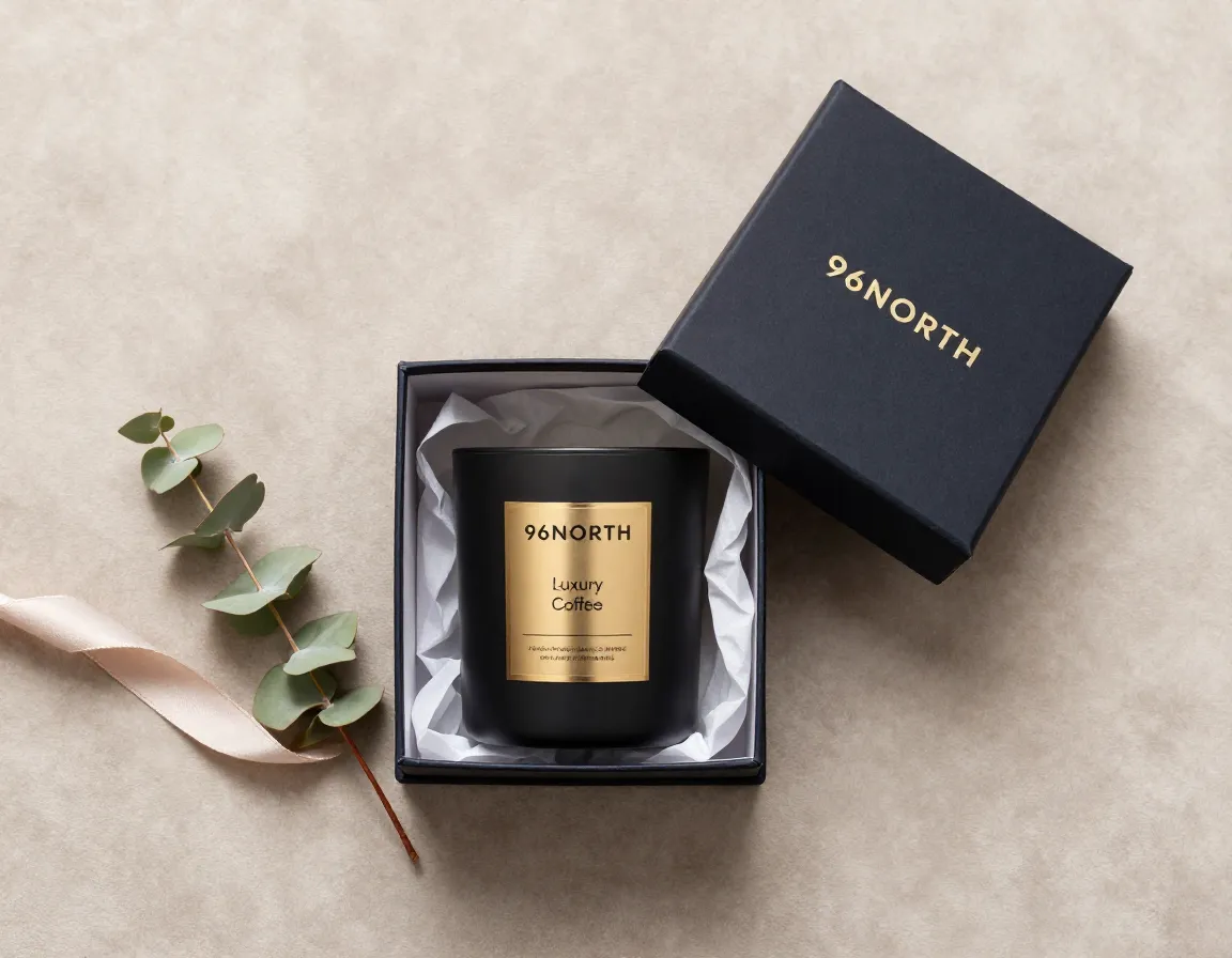 Premium gift 96north luxury coffee candle sophisticated packaging soy wax