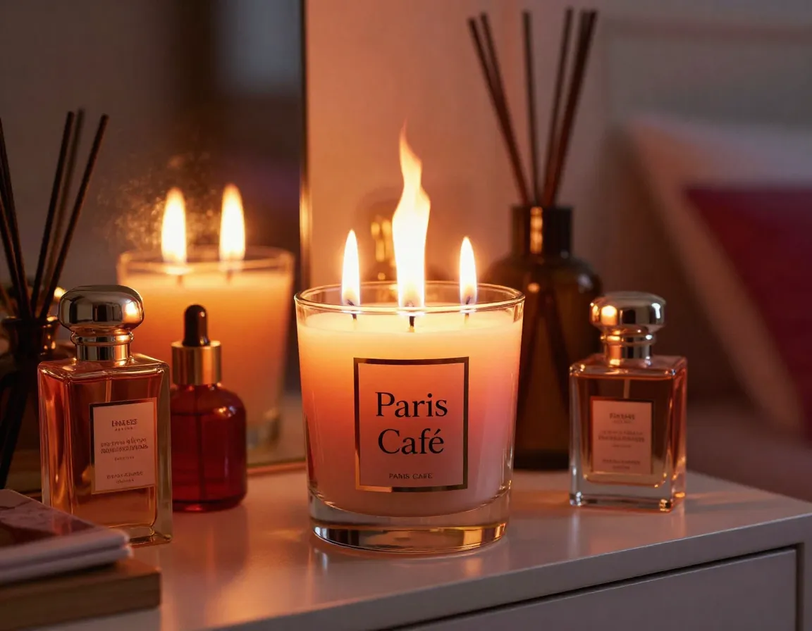 Scent powerhouse bath body works paris cafe strong fragrance throw jar