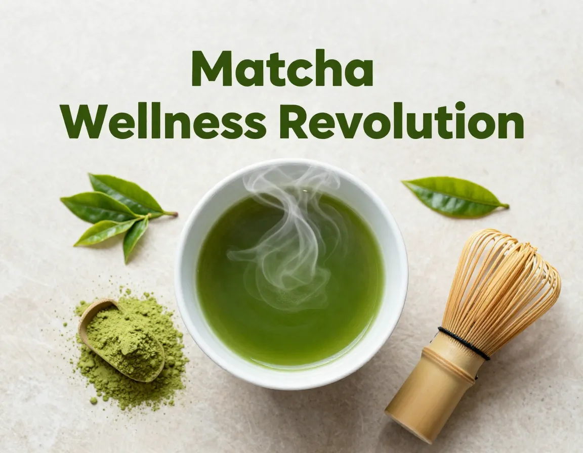 Vibrant matcha bowl wellness ritual serenity energy health