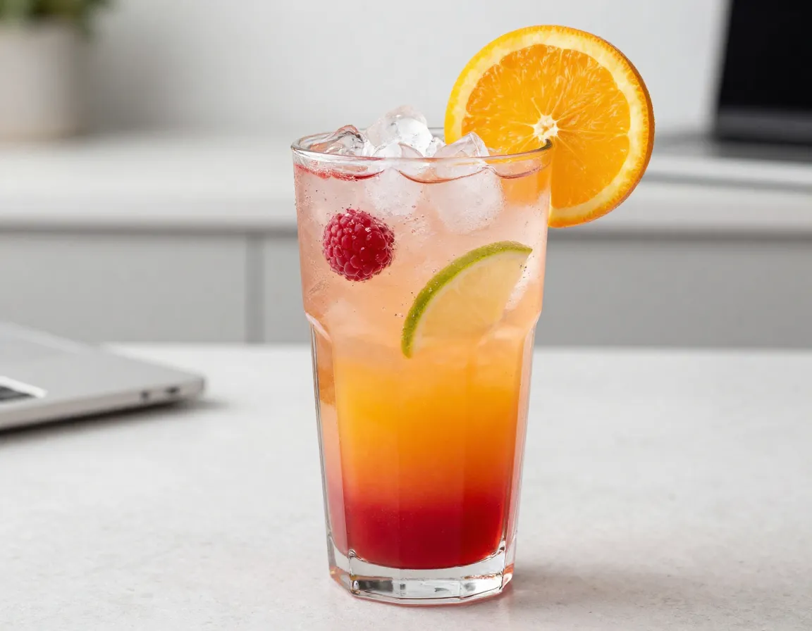 Citrus burst power mix raspberry orange lime refreshment