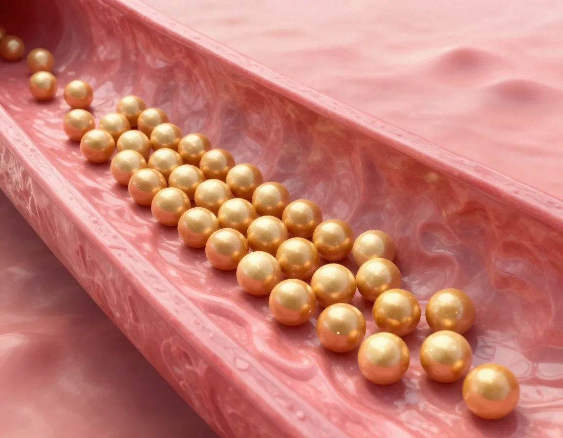 Hdl cholesterol molecules transporting lipid from an artery wall