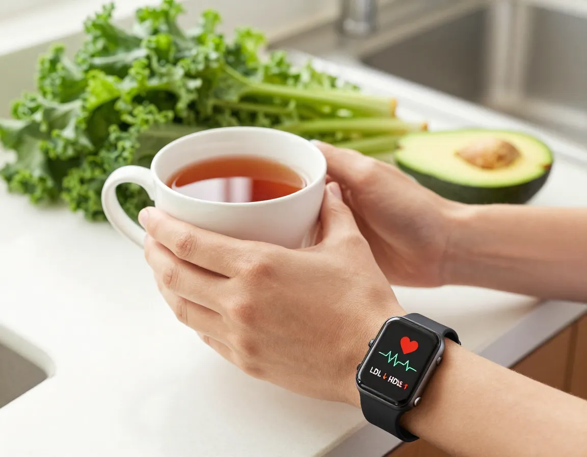 Improved cardiovascular health cholesterol management with rooibos