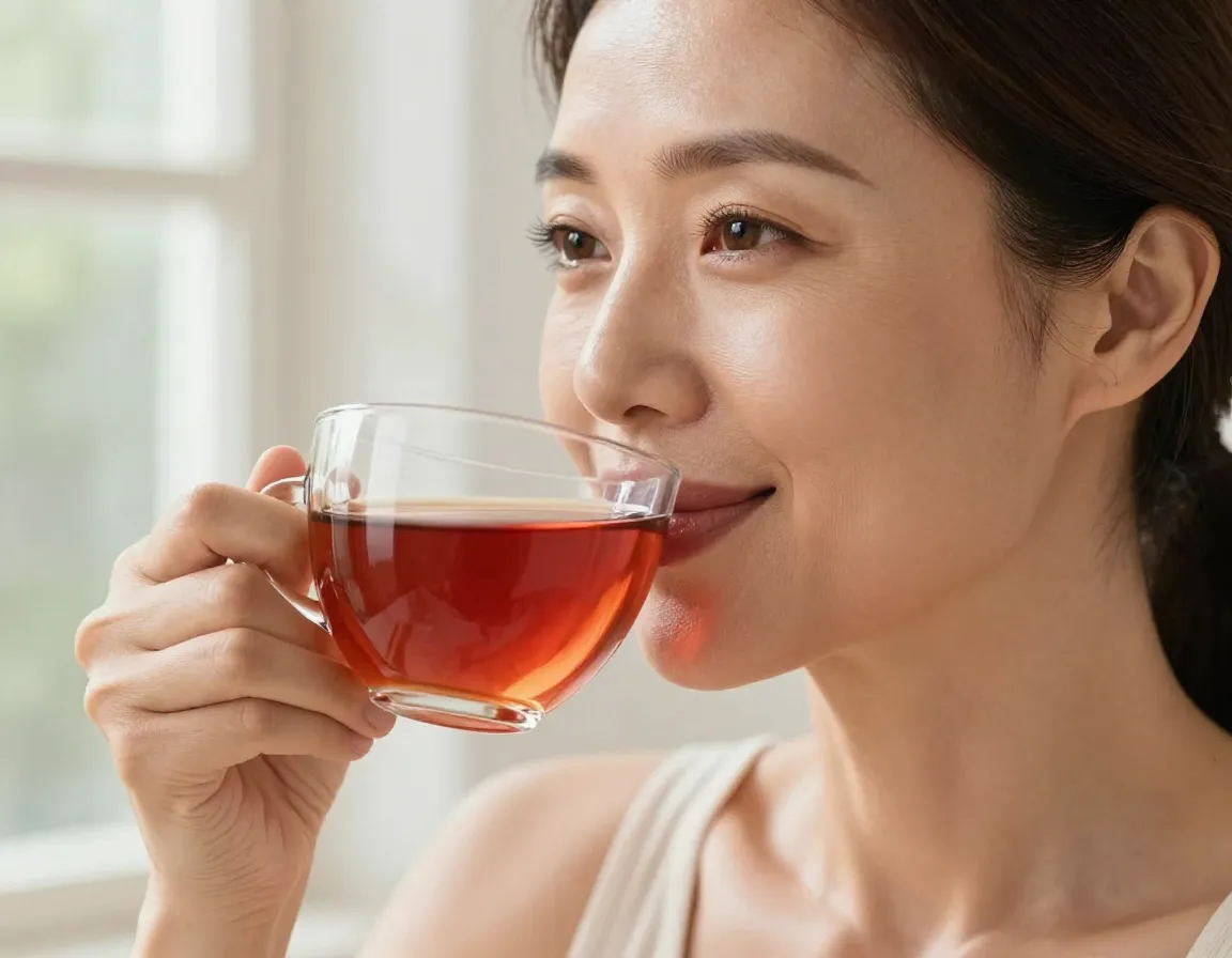 Skin health anti aging properties collagen protection rooibos tea