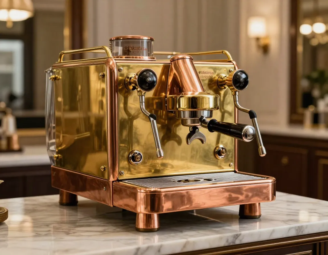 Elektra belle epoque artisanal brass lever espresso machine