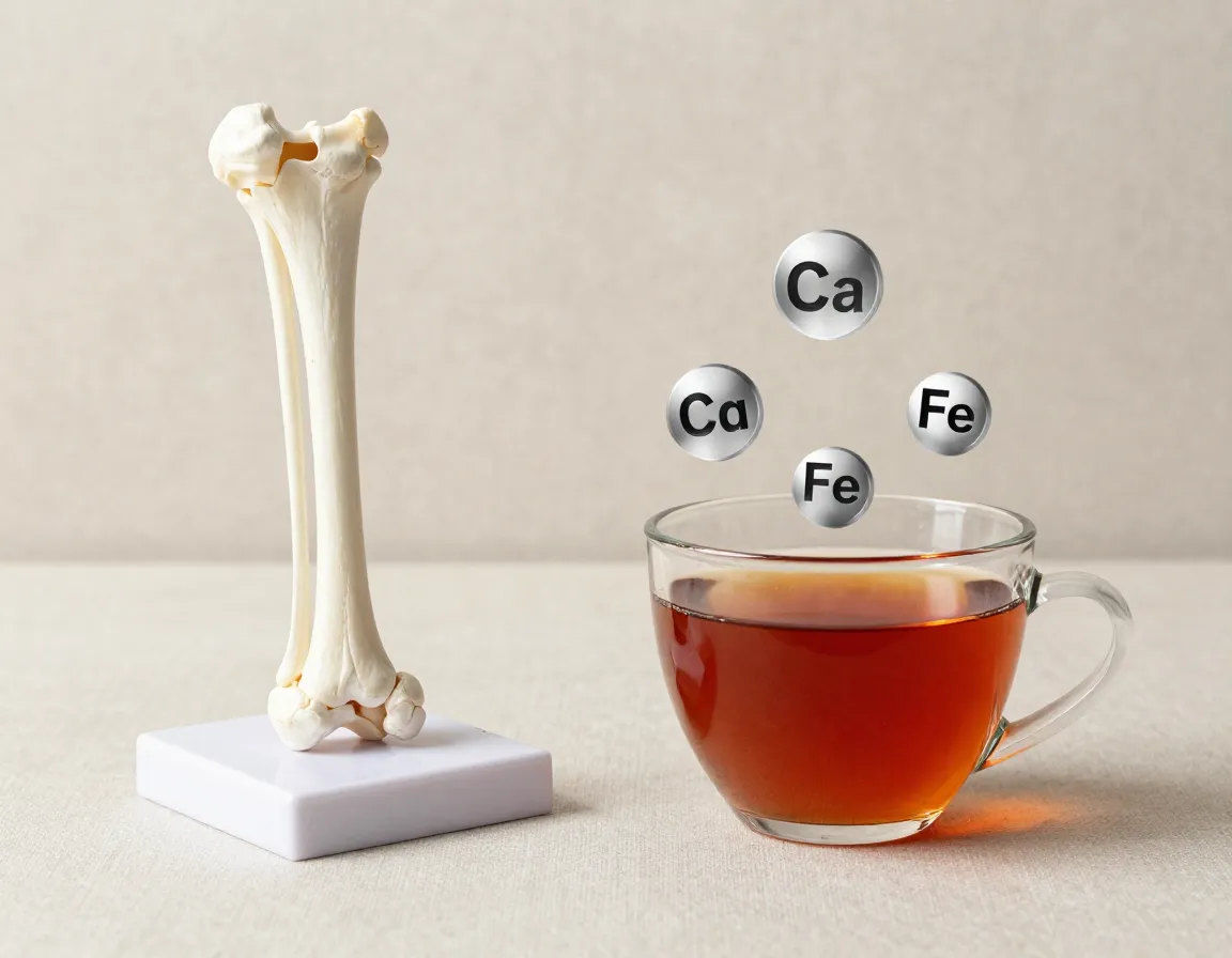 Mineral support bone health calcium manganese iron rooibos tea