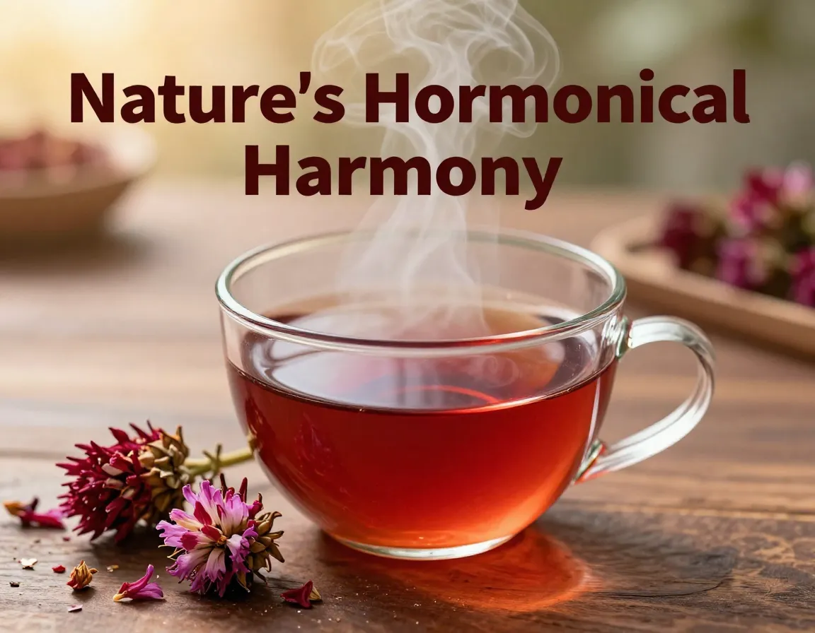 Red clover tea cup steam dried flowers health benefits herbal remedy