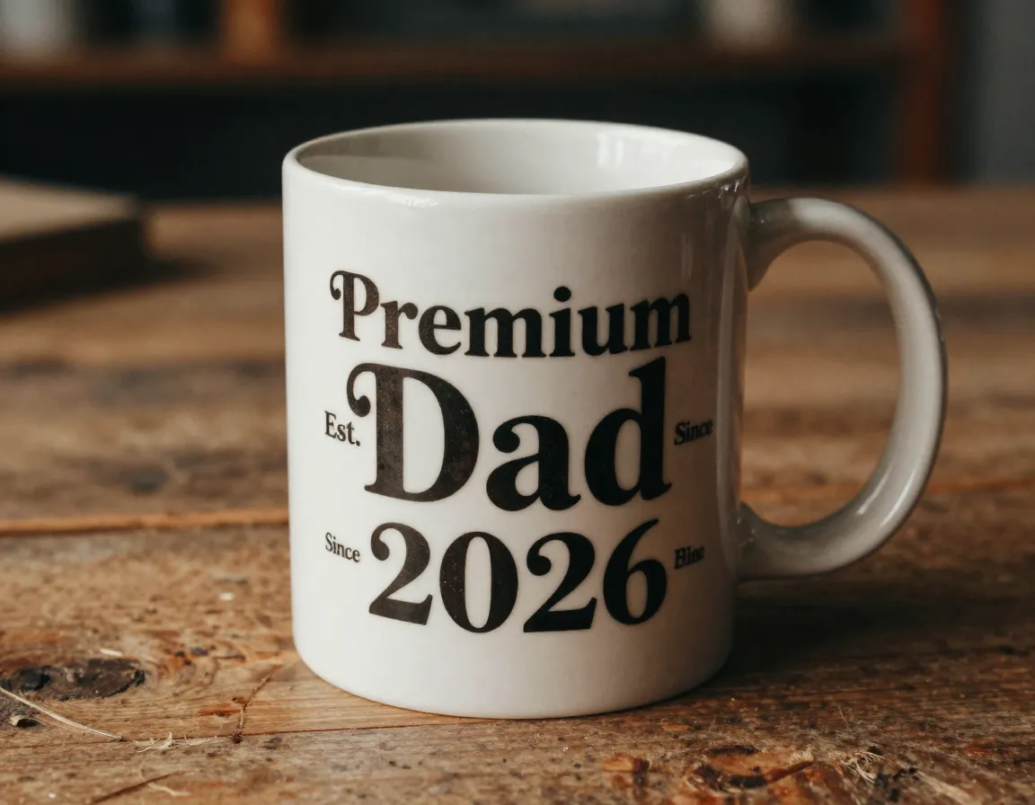 Vintage typography premium dad since year mug retro design