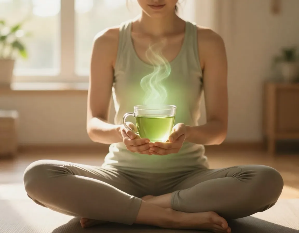 Mental health improvements green tea extract reducing anxiety depression stress