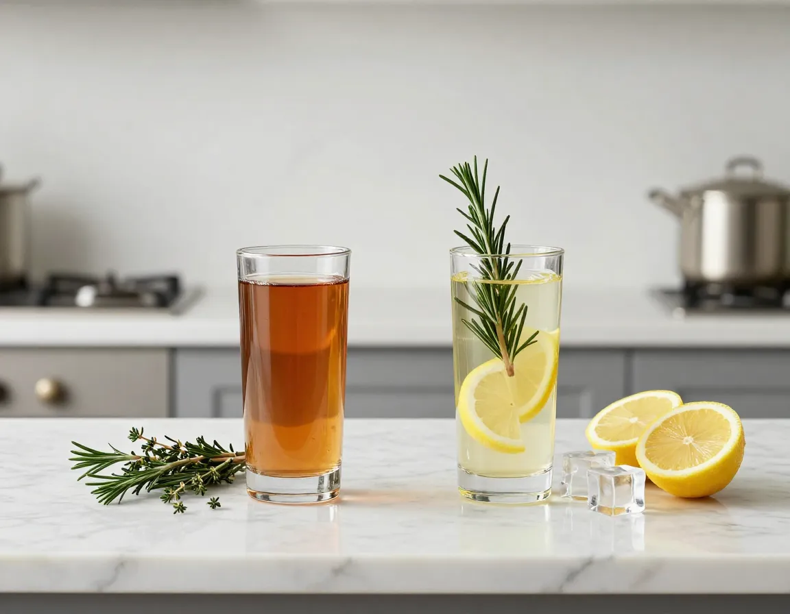Expertly balanced goldilocks arnold palmer with fresh herbs