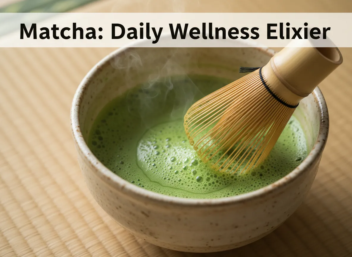 Matcha ritual bowl froth wellness green tea ceremonial focus