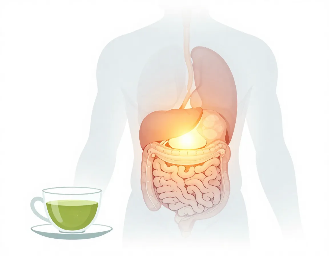 Targets visceral abdominal fat symbolic torso glow with tea