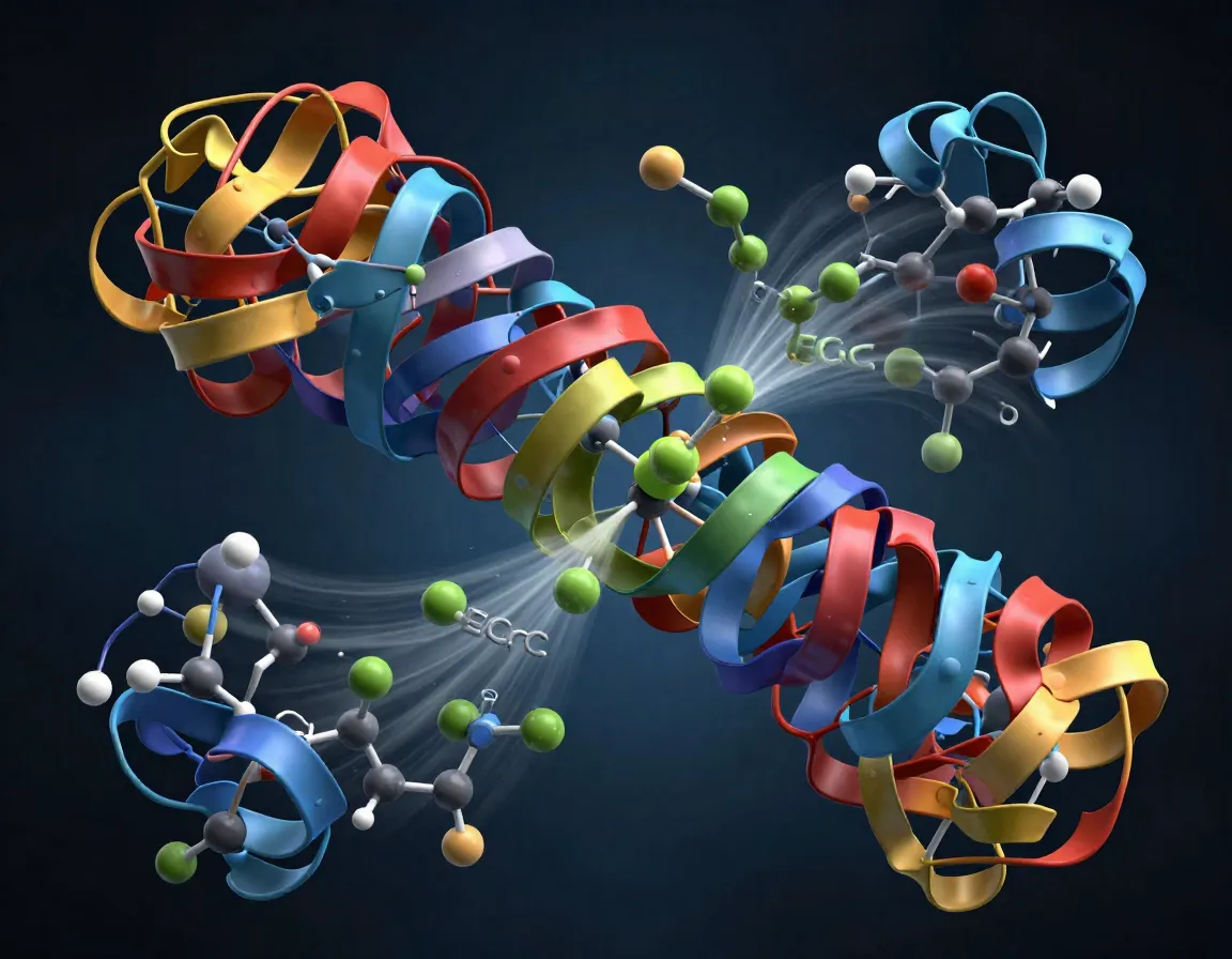 Activates adiponectin pathway molecular model of protein and catechins