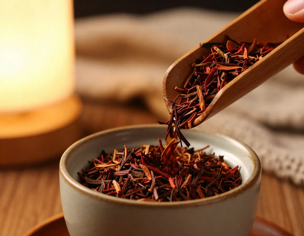 Rooibos tea red bush leaves caffeine free evening antioxidant treasure