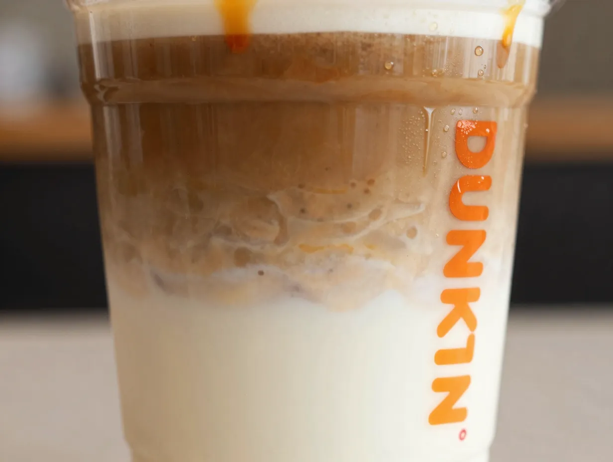 Caramel macchiato layered espresso milk caramel sweet spot