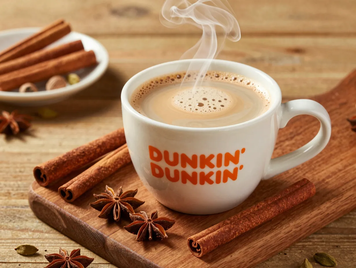 Chai latte cinnamon cardamom nutmeg spices premium tea