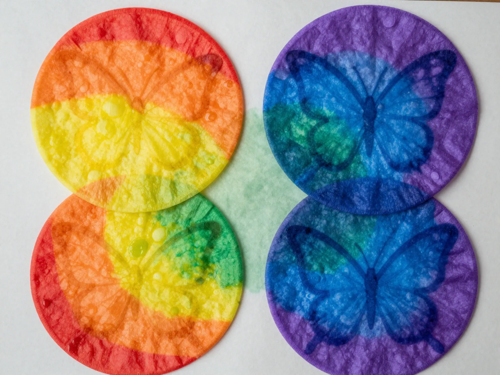 Rainbow gradient butterfly color spectrum bands red orange yellow green blue purple