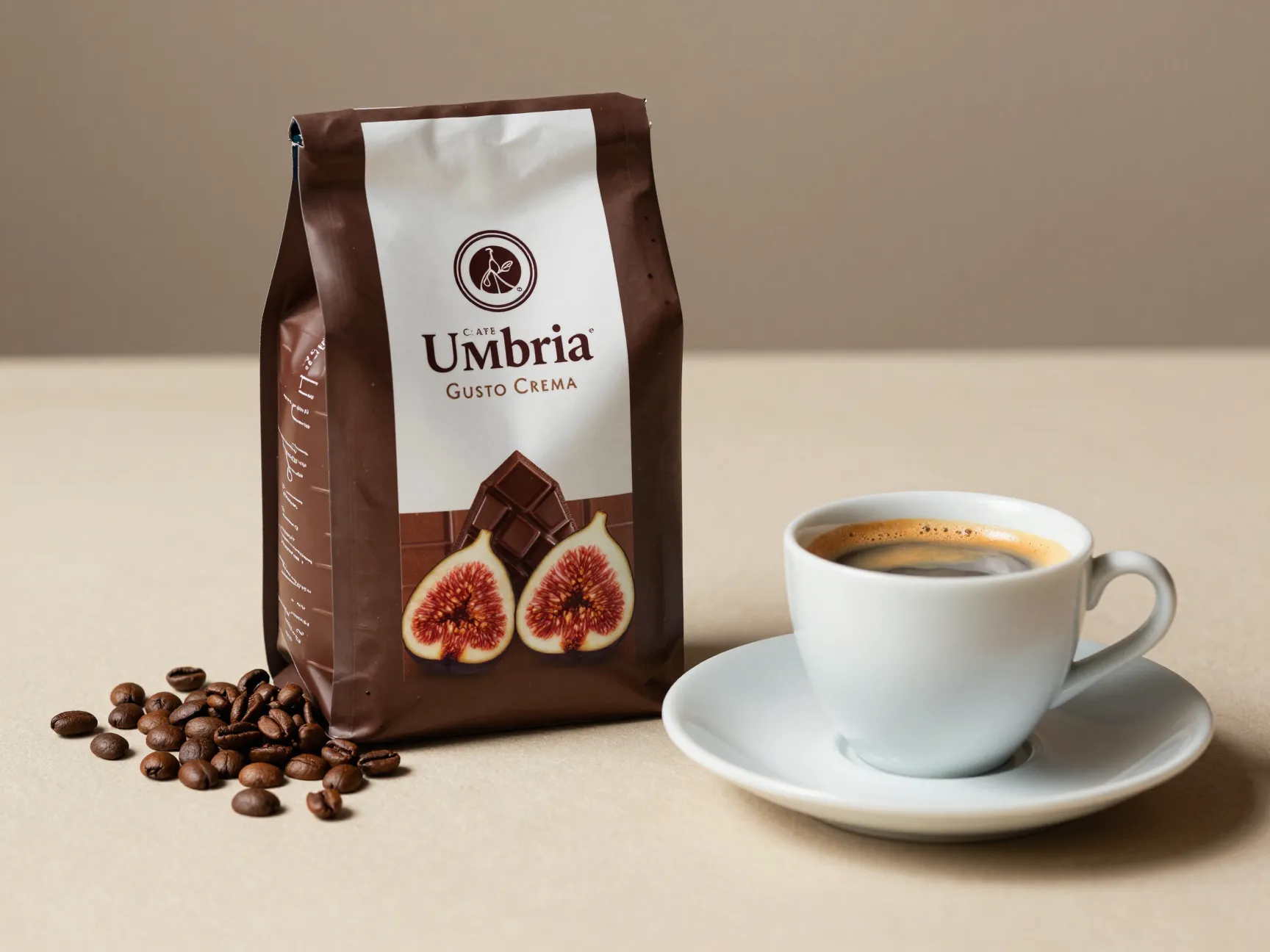 Caffe umbria single origin arabica fig milk chocolate notes premium bag