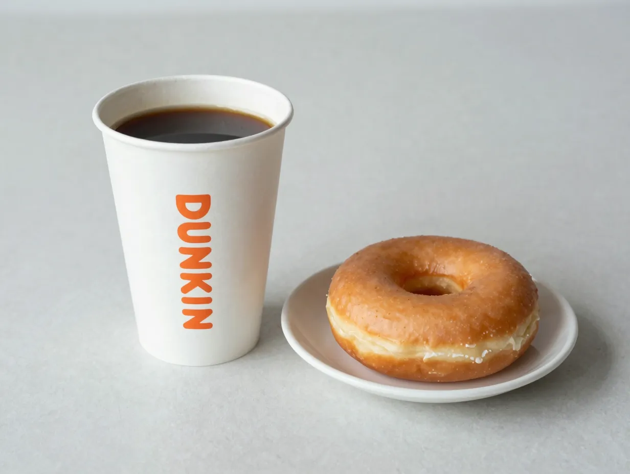 Dunkin hot black coffee reliable classic simple cup